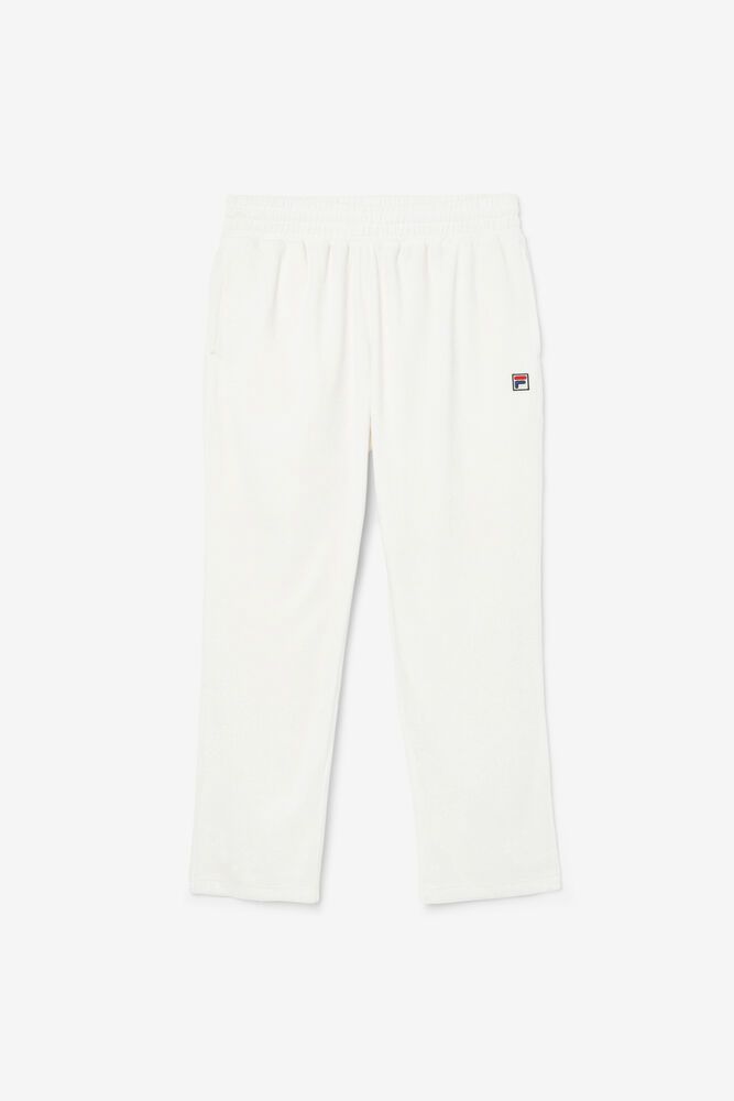 Fila Pants O-fit Velour Mens White - India WKS-403162